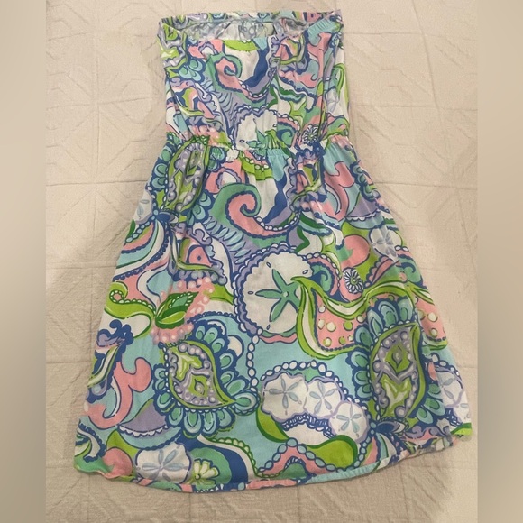 Lilly Pulitzer Windsor Conch Republic Strapless Dress- Small - Picture 4 of 7